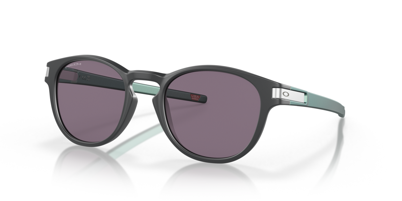 Oakley LATCH Sunglasses, Matte Carbon Frame, Prizm Grey Lenses, 53
