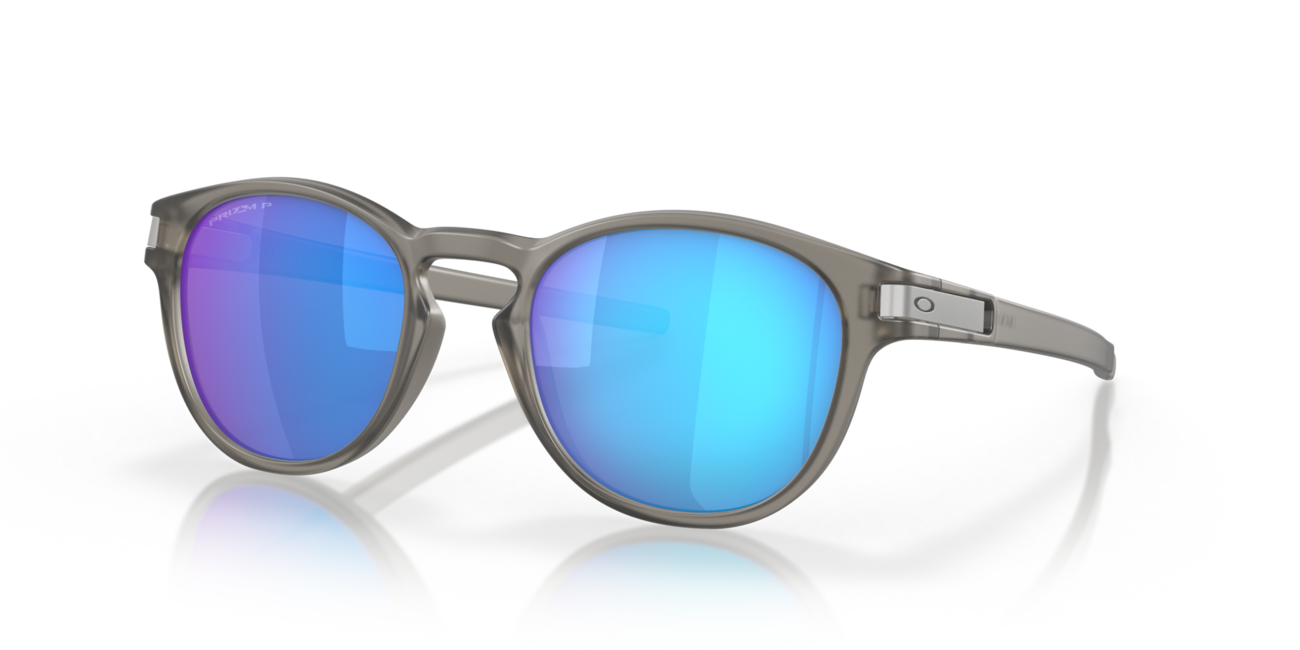 Oakley LATCH Sunglasses, Matte Grey Ink Frame with Prizm Sapphire Iridium Polarized Lenses, 53