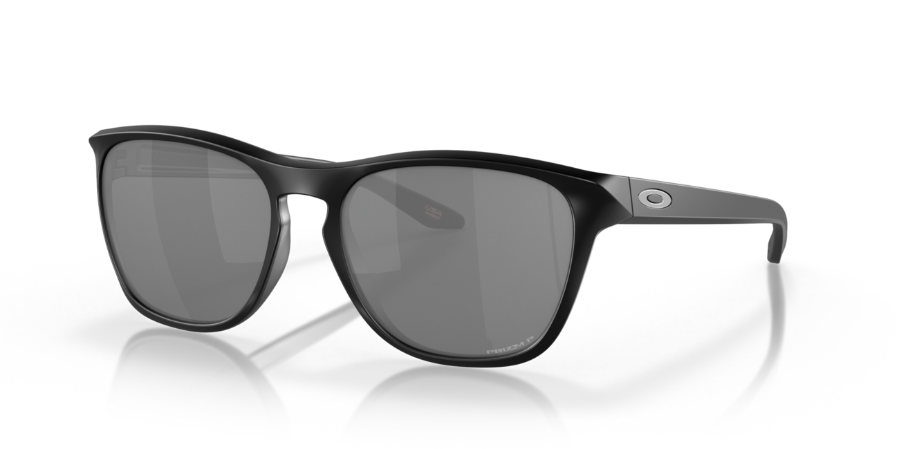 Oakley Manorburn Sunglasses, Matte Black Frame, Prizm Black Polarized Lenses, 56