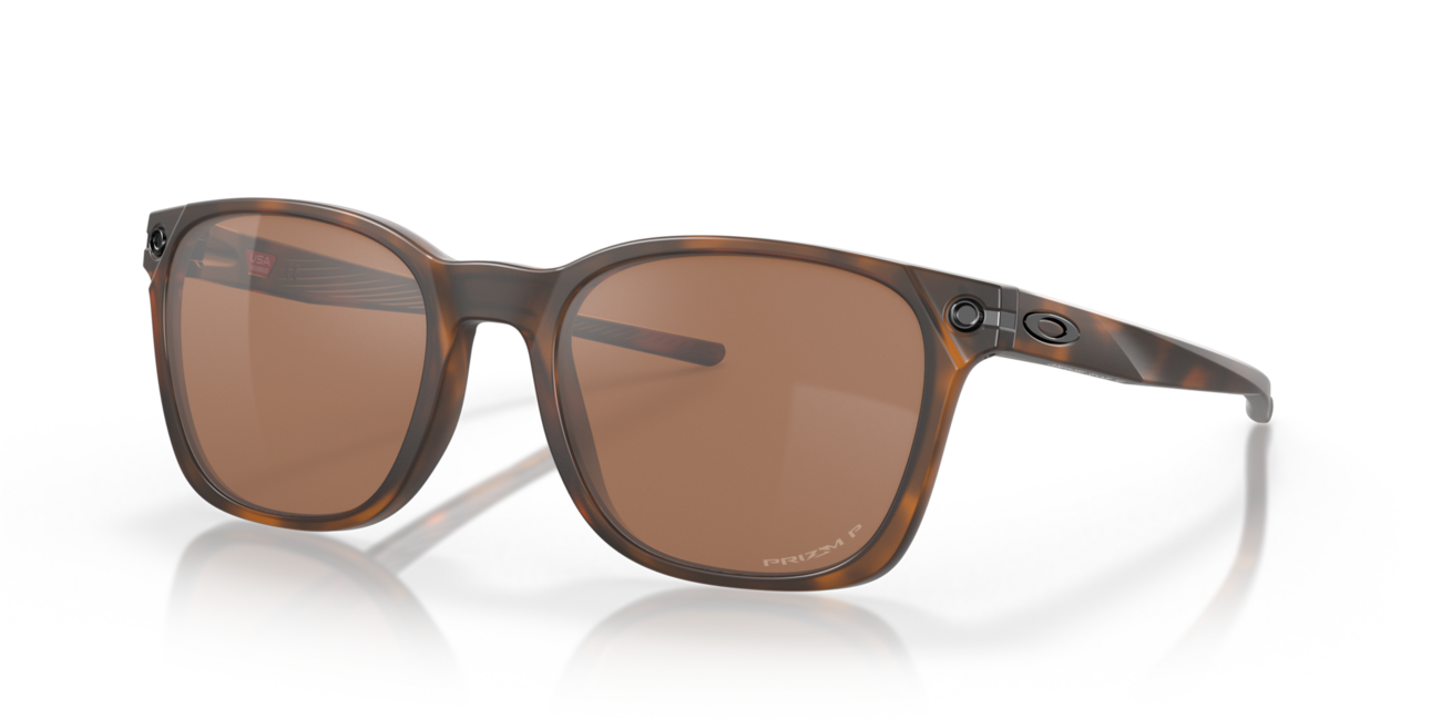 Oakley OJECTOR Sunglasses, Matte Brown Tortoise Frame, Prizm Tungsten Polarized Lenses, 55