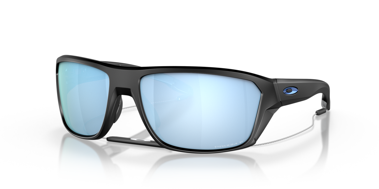 Oakley SPLIT SHOT Sunglasses, Matte Black Frame, Prizm Deep Water Polar 64 Lenses