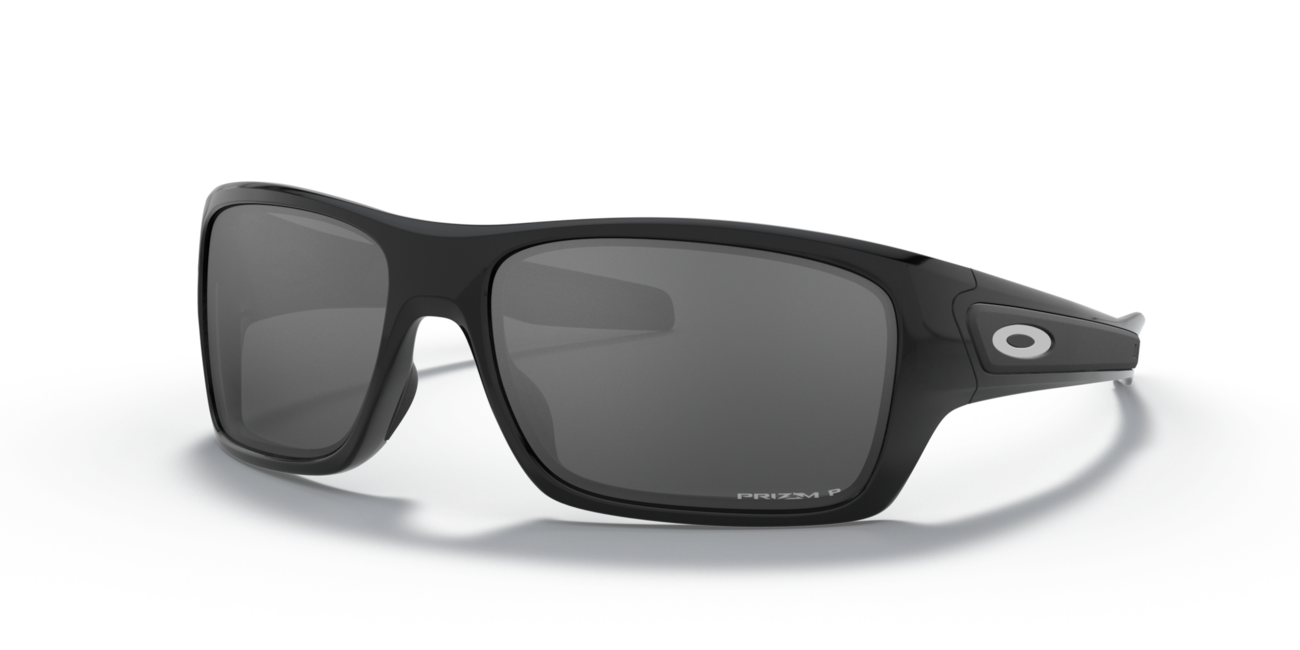 Oakley Turbine Sunglasses 65, Polished Black Frame, Prizm Black Polarized Lenses