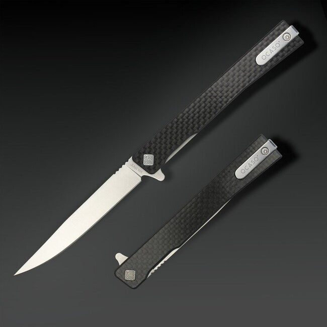 OCASO Zatvárací nôž Solstice Carbon Fiber + Satin / Straight