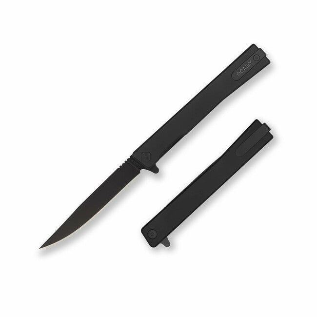 OCASO Zatvárací nôž Solstice Titanium + Black / Straight