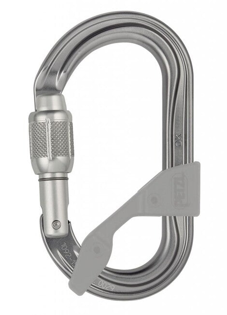 Petzl OK Ball Lock Carabiner, Oval, Automatic Locking