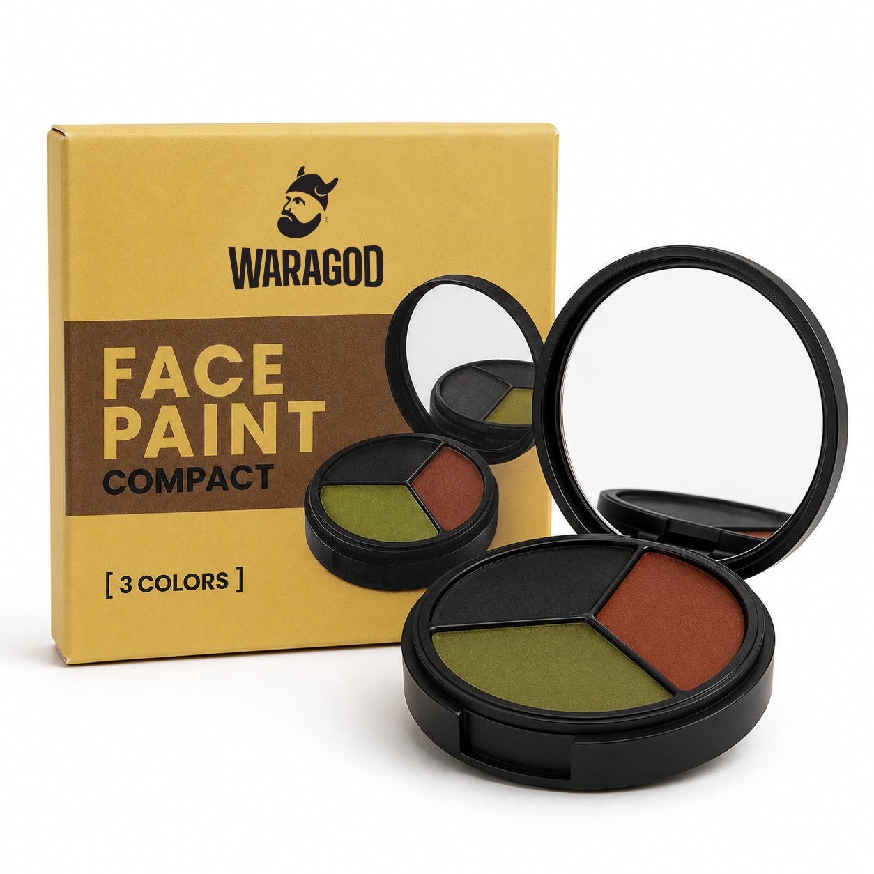 WARAGOD round camo face paint, 3 colours