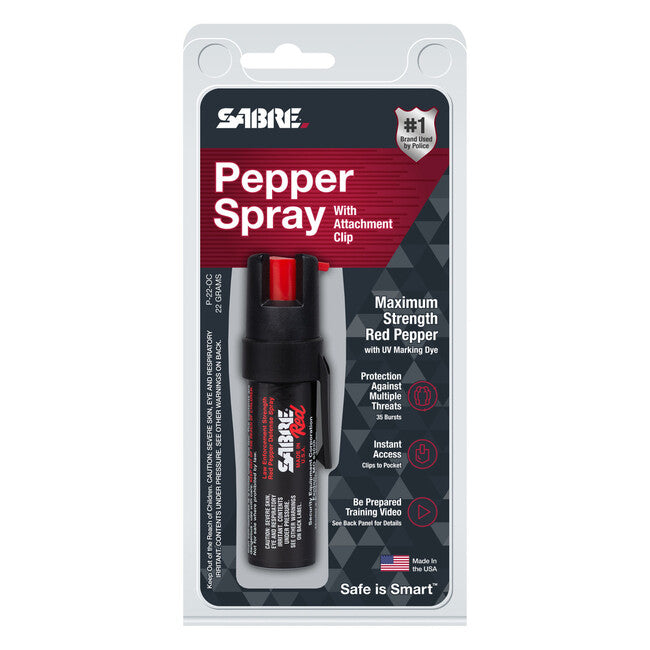 SABRE RED Pocket Defense Spray 22 ml, with Clip