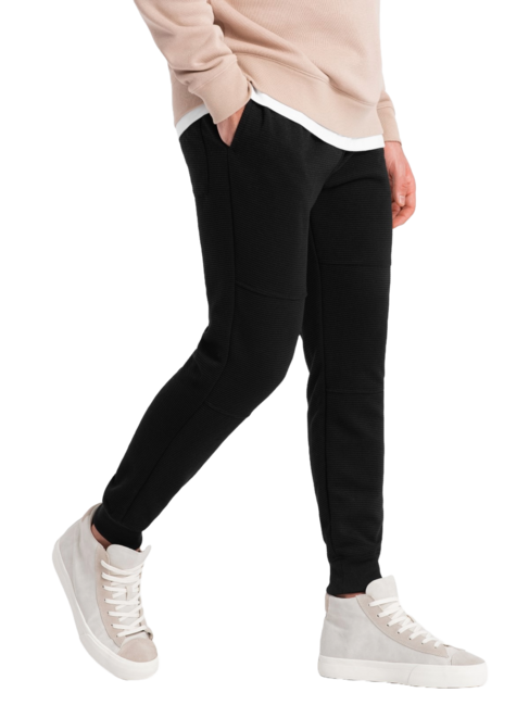 Ombre V1 ανδρικό jogger παντελόνι φόρμας, μαύρο