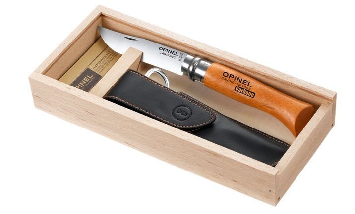 OPINEL Knife N08 Carbon 19cm with Sheath