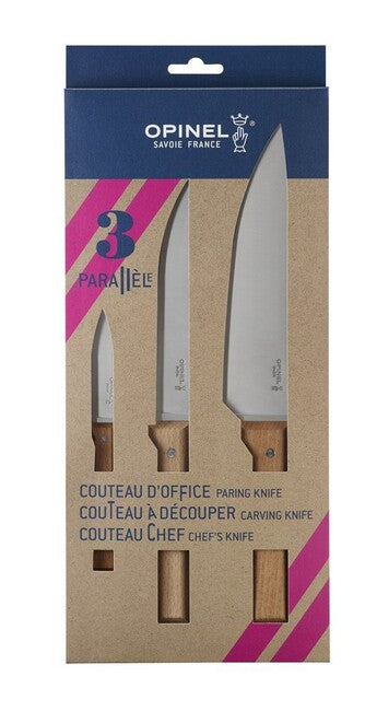 OPINEL Classic Trio Paralléle Kitchen Knife Set, 3 pieces