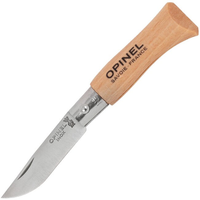 Opinel Folding Knife N°02 Inox Beech, Brown
