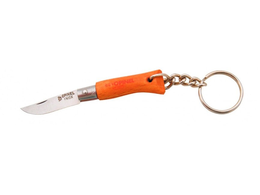Opinel Folding Keychain Knife N°02 Inox, Orange