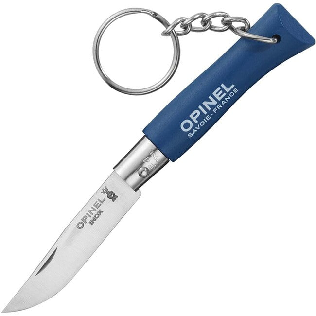 Opinel VRI N°04 Folding Keychain Knife, Navy Blue
