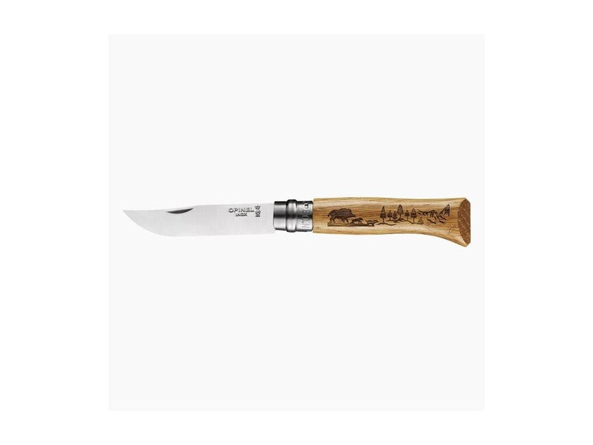 Opinel Folding Knife Wild Boar Motif VRI N°08 Stainless Steel Animalia 2019 08 In
