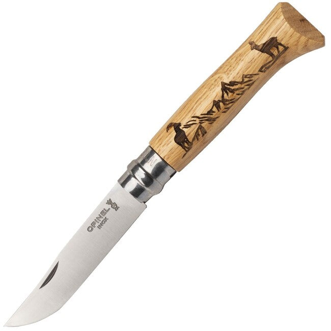 Opinel Folding Knife with Chamois Motif VRI N°08 Inox Animalia 2019