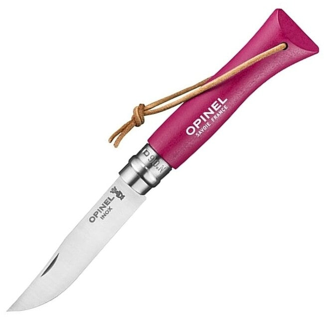 Opinel Folding Knife VRI N°06 Inox Trekking, Raspberry