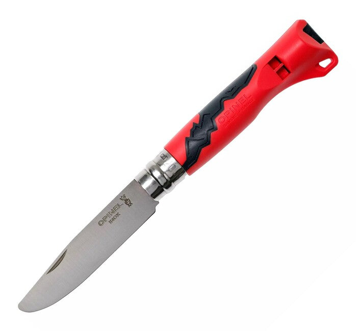 Opinel VRI N°07 Inox Outdoor Junior Folding Knife, Red