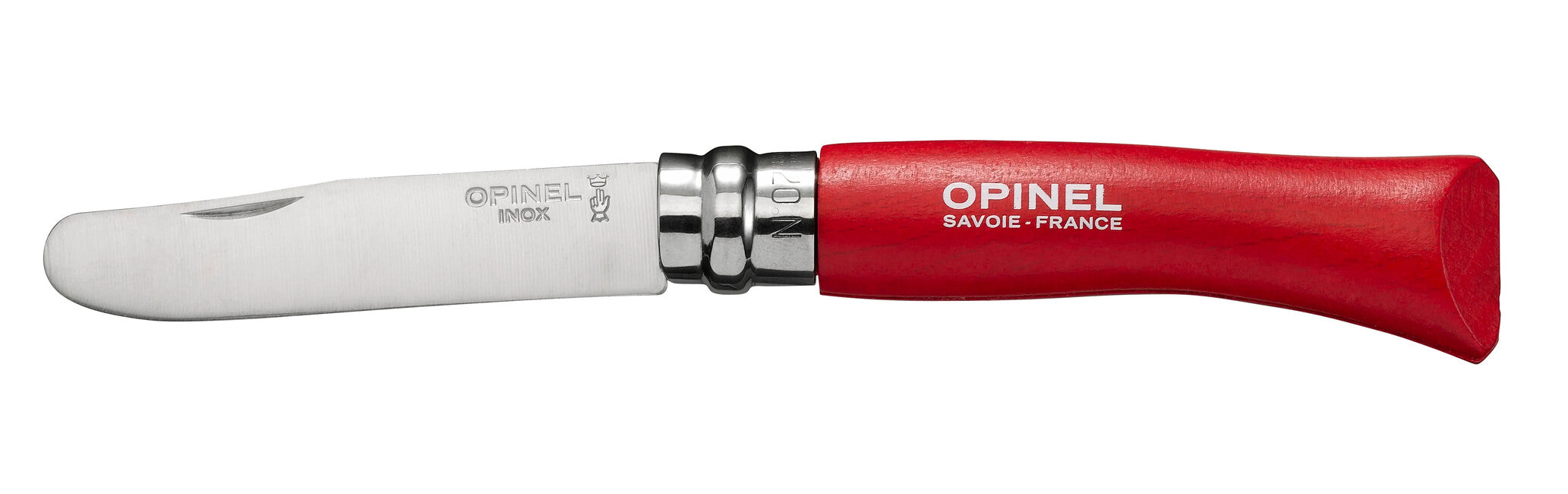 Opinel VRI N°07 My First Opinel Folding Knife, Red