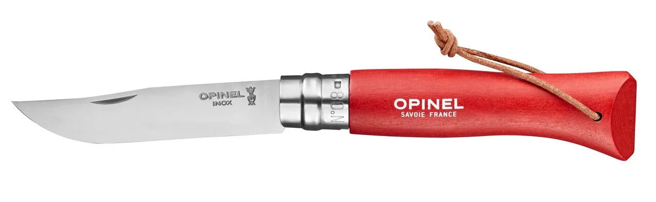 Opinel Folding Knife VRI N°08 Inox Trekking, Red