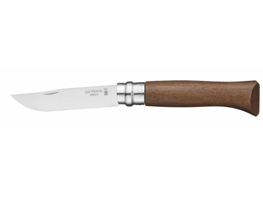 Opinel VRI N°08 Inox Folding Knife, Walnut