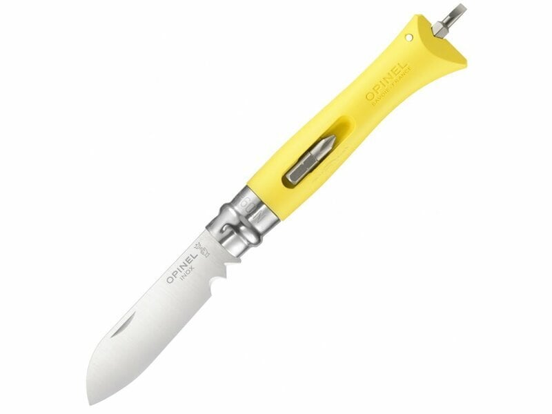 Opinel VRI N°09 Inox Folding Knife, Yellow