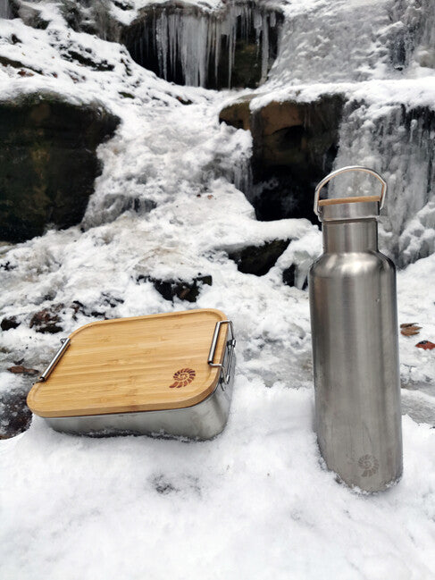 Origin Outdoors Bamboo-Clip Obedový box z nehrdzavejúcej ocele 1,2 l