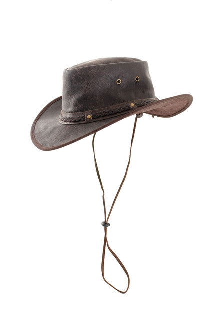Origin Outdoors Crushable Leather Hat, Brown