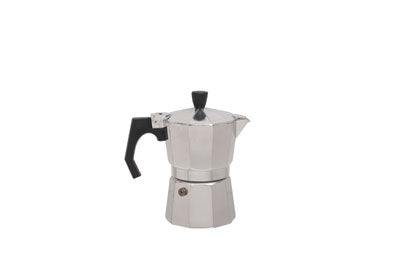 Origin Outdoors Espresso Coffee Maker, 3 Cup, Stainless Steel