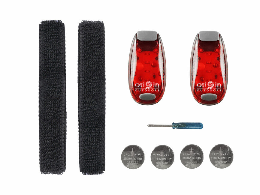 Origin Outdoors LED Clip Light Red 2 Pieces