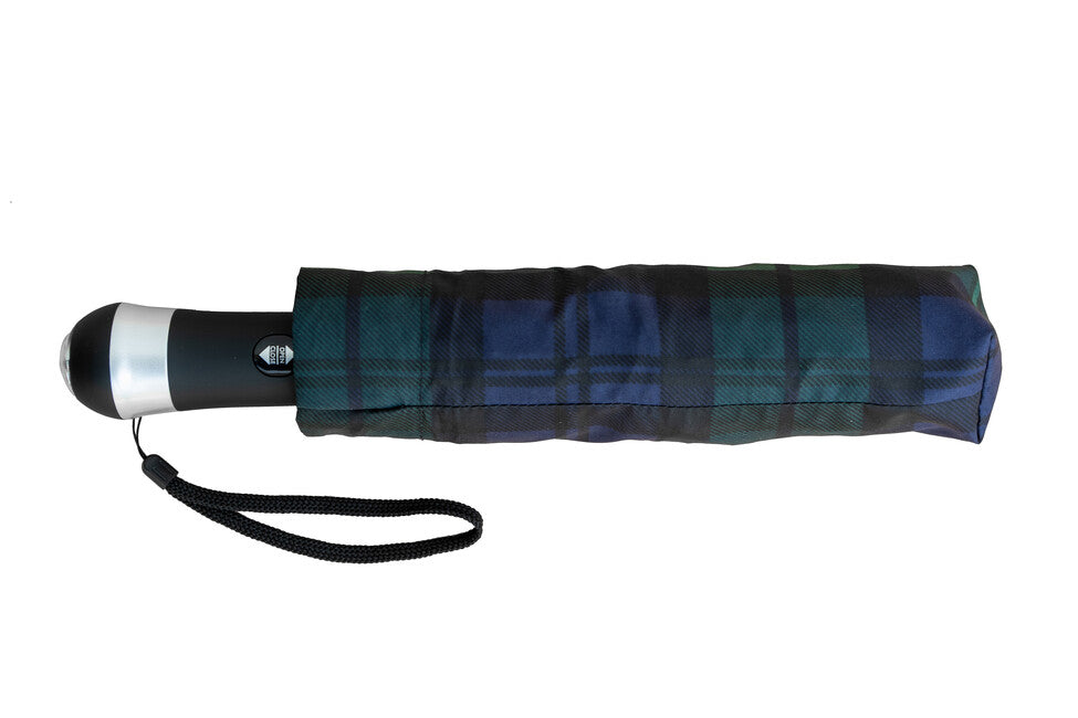 Origin Outdoors LED-Trek Compact Umbrella, Blue-Green