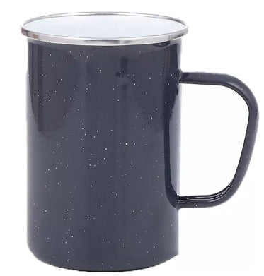 Origin Outdoors Enamel Mug 550ml, Grey, Long Handle