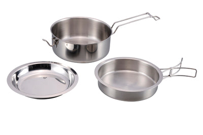Origin Outdoors Snap-Pack Stainless Steel Cooking Set
