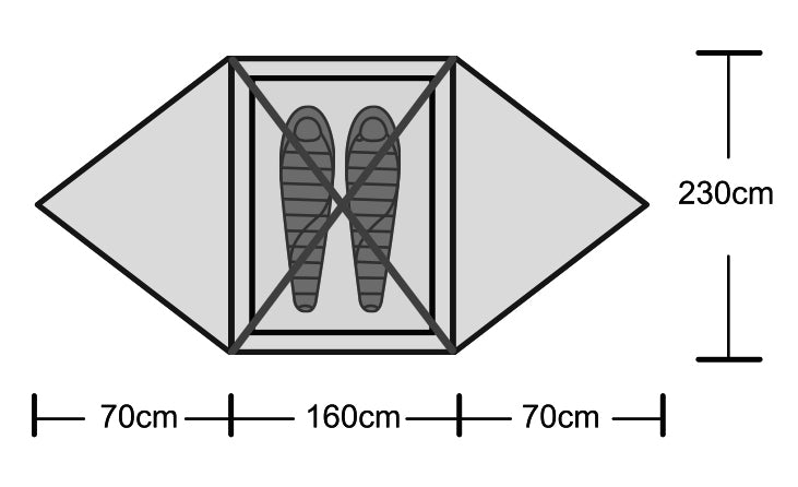 Origin Outdoors Snugly Tent 2 Person