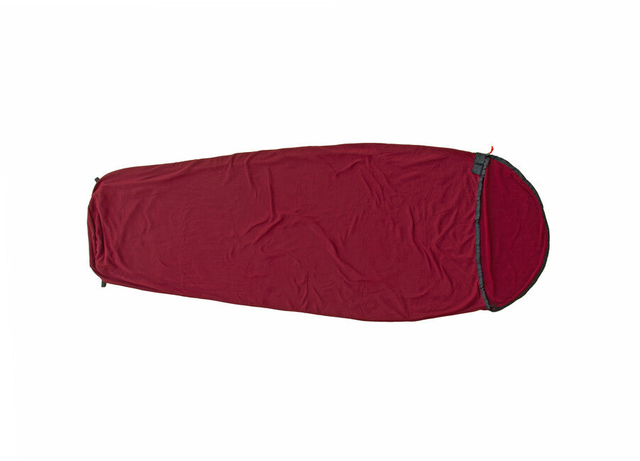 Origin Outdoors Microfleece Sleeping Bag Liner Mummy Shape, Burgundy