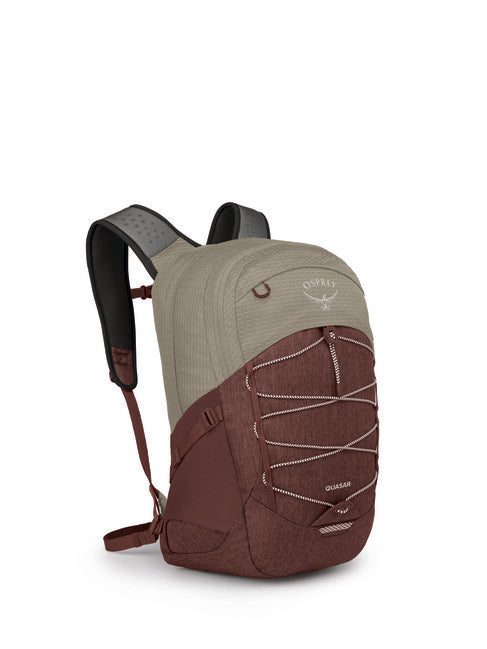Osprey Quasar 28 City Backpack, Sawdust Tan/Raisin Red
