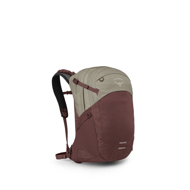 OSPREY Tropos City Backpack, Sawdust Tan/Raisin Red