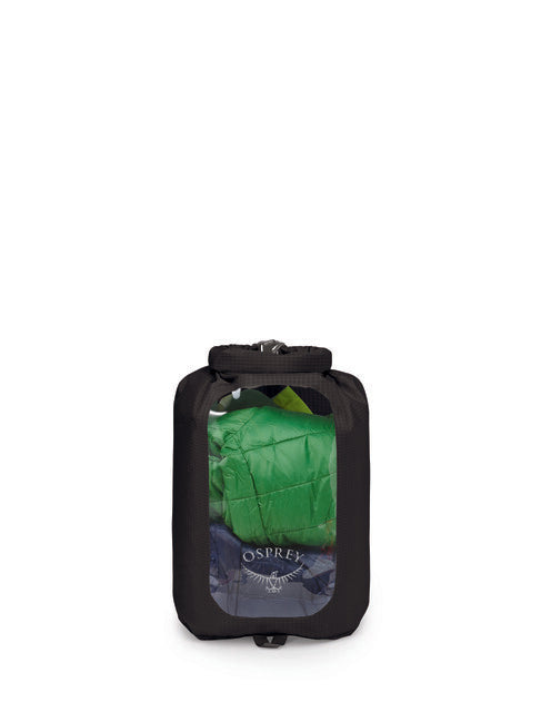 Osprey Dry Sack 12 W/Window Waterproof Bag, Black