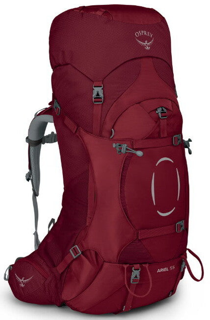 Osprey Ariel 55 II Hiking Backpack, Claret Red