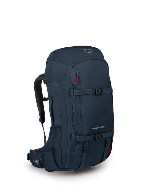 Osprey Farpoint Trek 55 Travel Backpack, Muted Space Blue