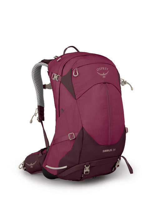 OSPREY Sirrus 34 Backpack, Elderberry Purple/Chiru Tan