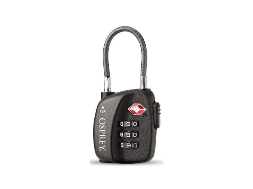 Osprey TSA 3 Dial Cable Lock, Black