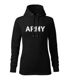 DRAGOWA γυναικείο φούτερ με κουκούλα army 320 g/m², μαύρο