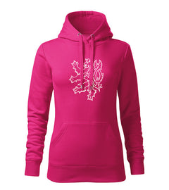 DRAGOWA women's hoodie Czech lion 320 g/m², pink