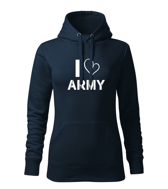 DRAGOWA Women's I Love Army Hoodie