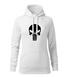 DRAGOWA women's hoodie Punisher 320 g/m², white