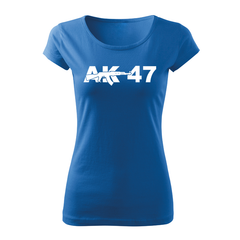 DRAGOWA women's short-sleeve t-shirt AK-47 150 g/m², blue