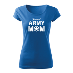 DRAGOWA women's short-sleeve t-shirt army mom 150 g/m², blue
