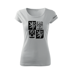 DRAGOWA women's short-sleeve t-shirt large Czech emblem 150 g/m², white