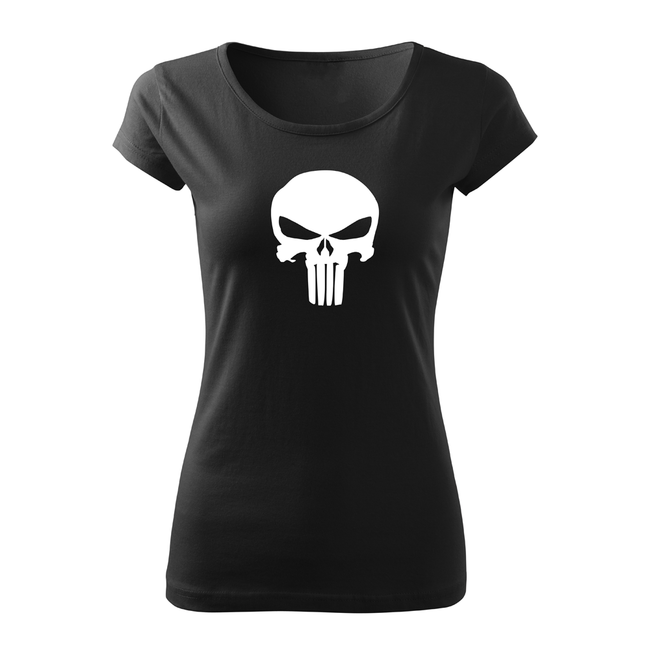 DRAGOWA Women's Punisher T-Shirt, Short Sleeve