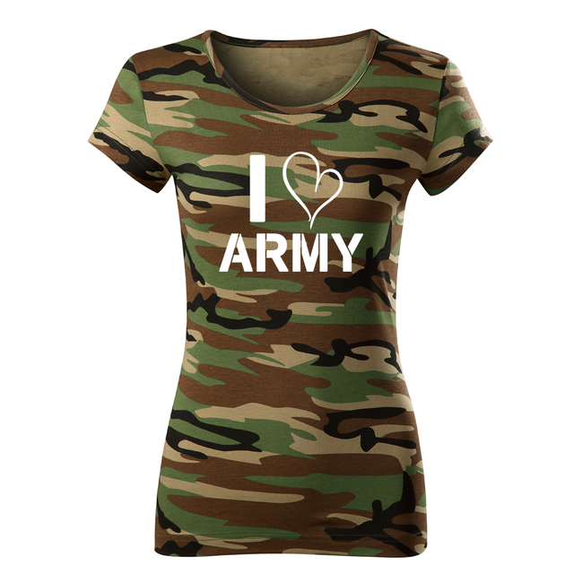 DRAGOWA I Love Army Women's T-Shirt